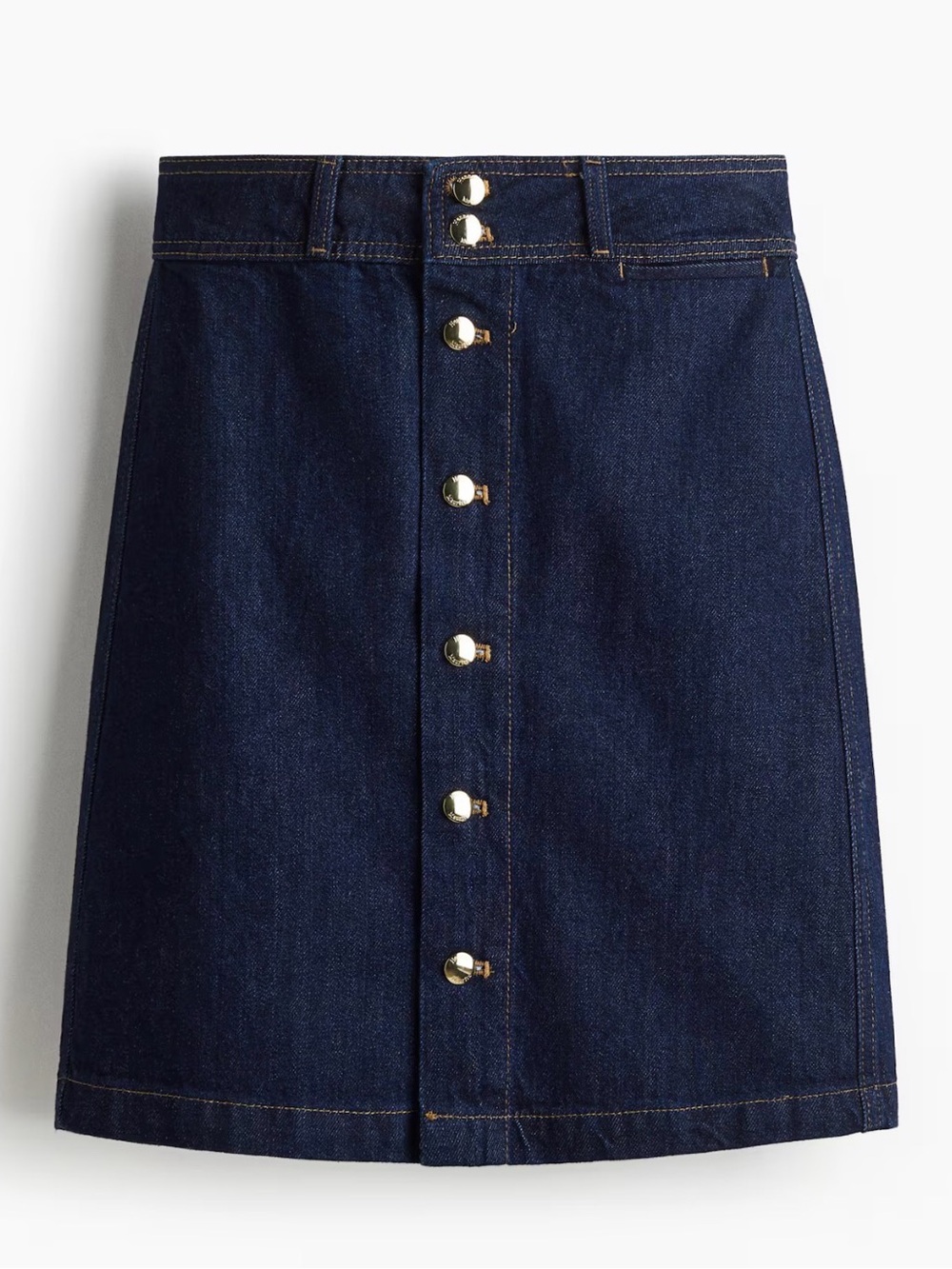 H&M Button Front Denim Midi Skirt – Size 6 NWT